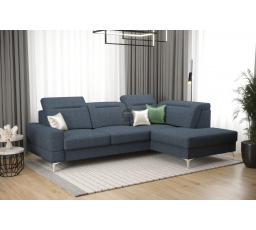 NAROŻNIK ROZKŁADANY MALIBU MINI 180X250 - prawa , Odcienie granatu