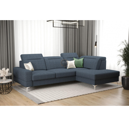 NAROŻNIK ROZKŁADANY MALIBU MINI 180X250 - prawa , Odcienie granatu