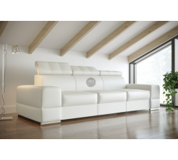 SOFA ROYAL III 295 CM - Biała eko skóra