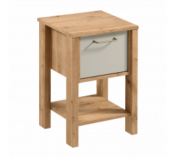 Éjjeliszekrény INDYGO SN, Wotan Tölgy/Bézs