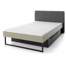 SERGIO SE 13 L/P ágy, Eukaliptusz/Baltic Dune Tölgy/Fekete Onyx