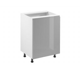 Konyhai alsó szekrény - ASPEN D60 P, fényes fehér/szürke