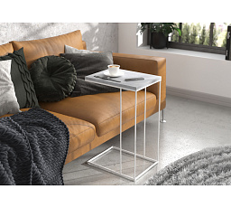 Segédasztal DRU Fehér+Beton