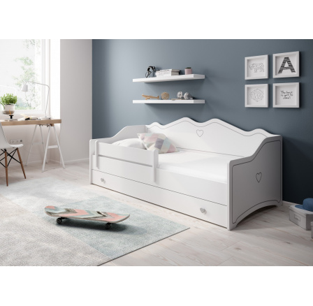 Ágy matraccal EMKA Gray 160x80 Fehér+Szürke