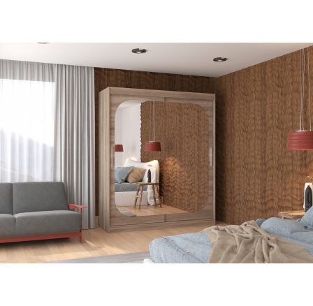 Tolóajtós szekrény tükörrel ARIZONA 180 Truffle+Truffle