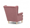 Křeslo ušák, růžová látka, AK-388 PINK2