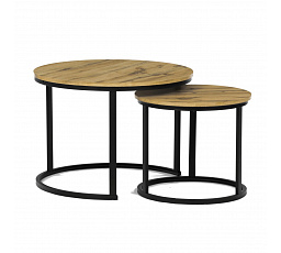 Konferenční stolek 70x70x51cm, mdf, divoký dub, CT-X7122 OAK