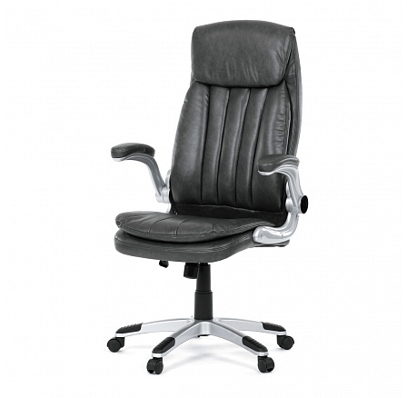 Kancelářské křeslo, houpací mechanismus, šedá ekokůže, KA-F1218 GREY