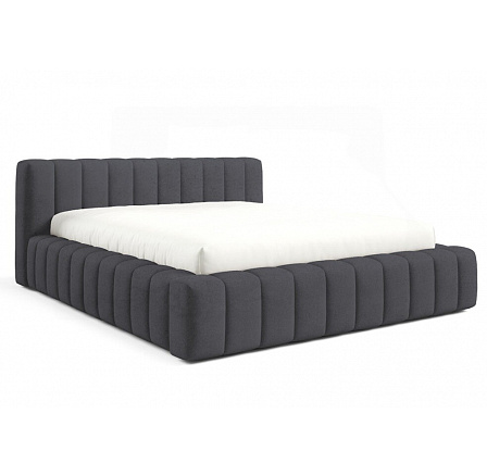 GINO ágy fa keretben léccel, 180x200, Velluto 20