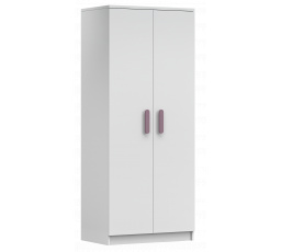 2D SMYK I - 06 Gardróbszekrény, Fehér Matt/Hanga