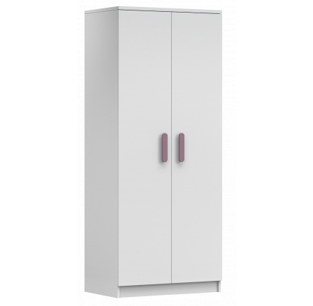 2D SMYK I - 06 Gardróbszekrény, Fehér Matt/Hanga