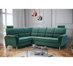 Rohová sedací souprava  L Nadia Velva 08 - zeleno/šedá