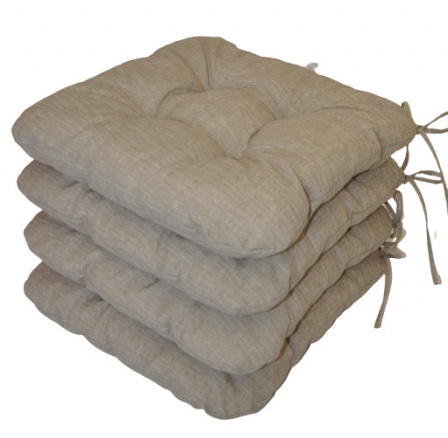 Sedák UNI barva tmavě béžový melír - set 4 kusy