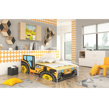 Ágy matraccal TRACTOR YELLOW 160x80 Sárga