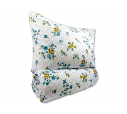 Povlečení krep 140x200, 70x90cm Olivie blue nitěný knoflík