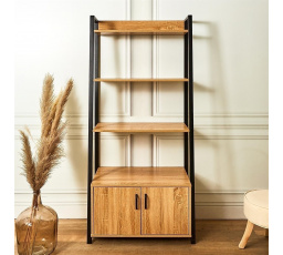 Természetes/fekete polcállvány