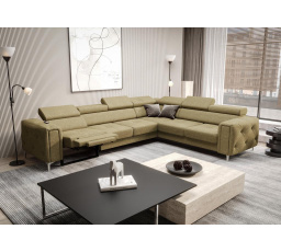 NAROŻNIK Z FUNKCJĄ RELAX ORION I 325x255 CM - prawa , Odcienie oliwkowego