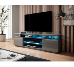 TV komód EVA, grafit fényes/grafit fényes