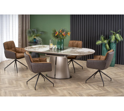 ROBINSON étkezőasztal, bézs márvány hatás/cappuccino/fekete