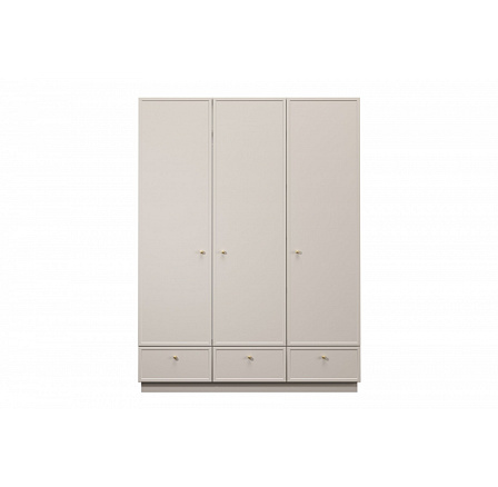 LORINI SZAFA 150 3D3SZ - cashmere / gałka złota / cokół LORINI SZAFA 150 3D3SZ - cashmere / gałka złota / cokół