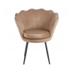 Velvet cappuccino fotel /fekete lábak/ FR1-FX