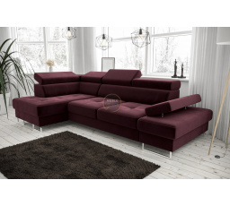 NAROŻNIK GALAXY MINI 170x280 - Odcienie bordowego , lewa