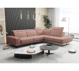 NAROŻNIK FIORE 265x220 CM - Odcienie różu , prawa