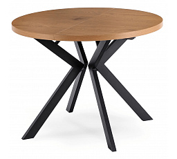 Stół LUKAS Rozkładany 100-250 cm Dąb Złoty/Czarny