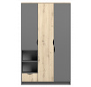 1S3D Gardróbszekrény - JOY II 19, Szürke/Dub Artisan