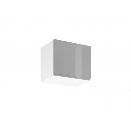 ASPEN G50K konyhai felsőszekrény, fehér fényes/szürke