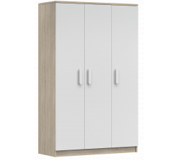 3D SMYK III Gardróbszekrény - 19, Sonoma Tölgy/Fehér/Fehér