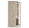 Tükrös ruhásszekrény NOEMI 01, Sonoma Tölgy/Fehér