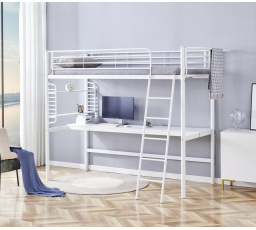 Emeletes ágy íróasztallal és szervezővel DOLCE, fehér