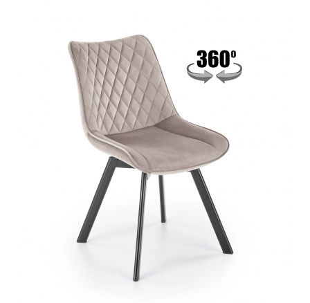 Forgó étkezőszék K520, Bézs/Fekete