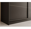 Tolóajtós szekrény Andy 250 Fekete+Fekete