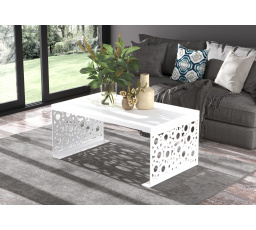 RINA dohányzóasztal 100x60 Fehér+Fehér