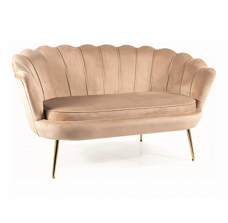 CAMELLIA 2 VELVET kanapé, Bézs Bluvel 28/Arany