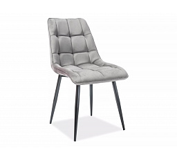 Étkezőszék CHIC VELVET, szürke Bluvel 14/fekete