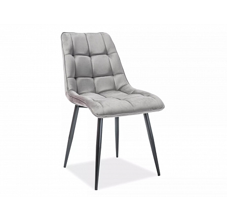 Étkezőszék CHIC VELVET, szürke Bluvel 14/fekete