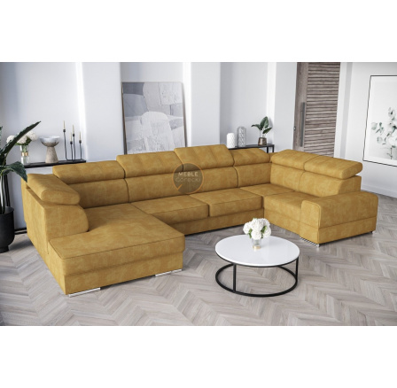 NAROŻNIK ROYAL MAX I 210x375x185 - prawa , Odcienie brązowego