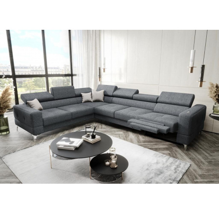 NAROŻNIK ROZKŁADANY TOSCANIA MAX RELAX 320×250 - lewa , Odcienie szarości