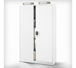 Fehér fém irodai iratszekrény JAN II, 1150 x 1850 x 400 mm