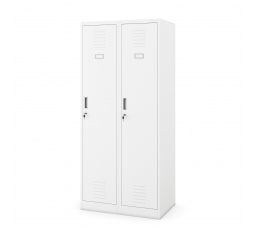 Fehér ruhásszekrény BHP: négyrekeszes KACPER, 800 x 1800 x 500 mm