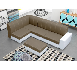 Rohová sedací souprava MINISTER s Taburetem, Inari 23 + Soft 017, Levá