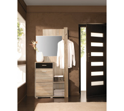 Előszobafal CLIP, Sonoma tölgy/fekete