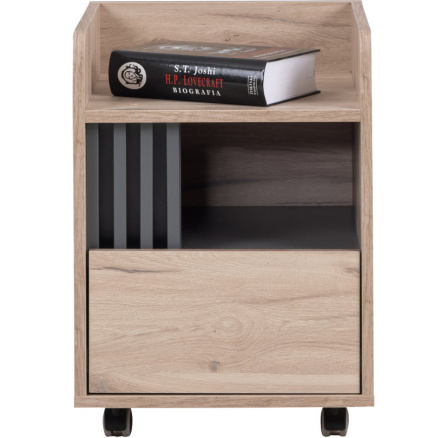 ALLMO AL-10 konténer, Világos Estana Tölgy/Antracit