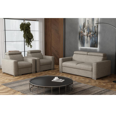 Sedací souprava Petrit 3+1+1 Aragon hnědošedá