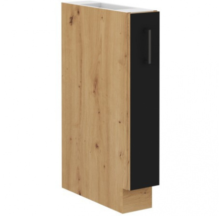 Kuchyňská dolní skříňka MOLLY 15 D CARGO BB, černá/dub artisan