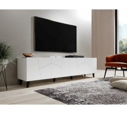 TV komód ETNA, Fehér matt/Fehér matt