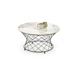 ALESSIA konferencia asztal, bézs márvány hatás/fekete